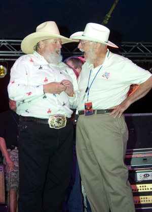 Charlie Daniels and Robert Rosenthal at Fort Leonard Wood, MO, in 2005.